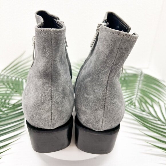 Marc Fisher LTD Vincent Women's Grey Suede Pointed Toe Ankle Booties Size 5.5M - Picture 6 of 9